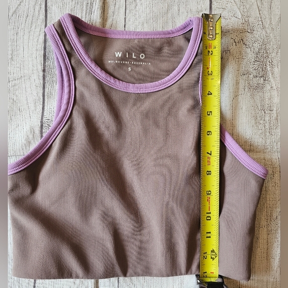 Wilo the Label Size Small Racerback Longline Ribbed Sports Bra Cropped Activewea - Picture 7 of 7